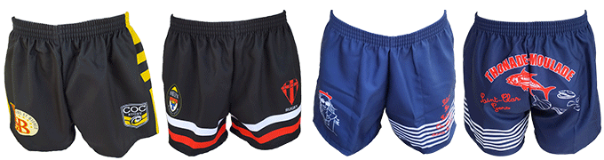 Shorts de rugby sublimés à personnaliser